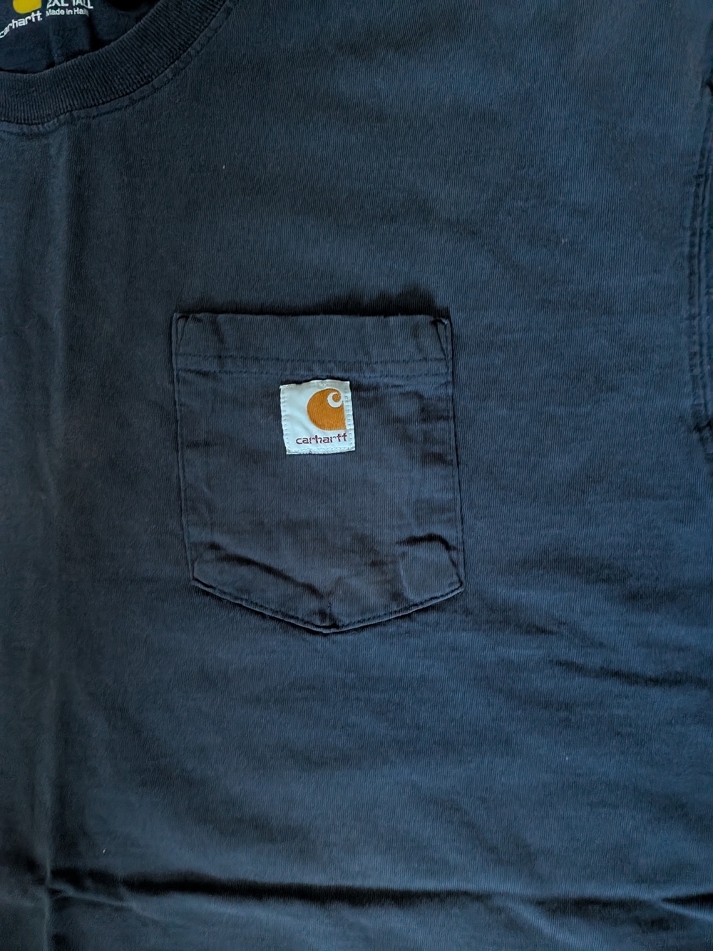Carhartt Workwear Pocket T-Shirt Blue Heavyweight Cotton 2XL Big & Tall - Picture 3 of 6